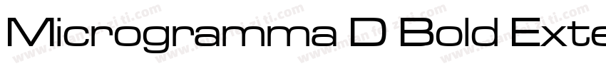 Microgramma D Bold Extended字体转换